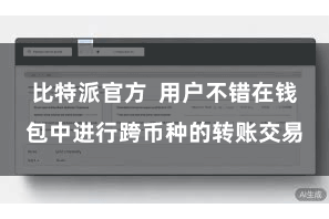 比特派官方 用户不错在钱包中进行跨币种的转账交易