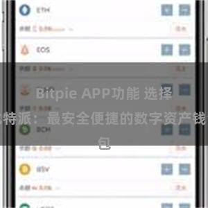 Bitpie APP功能 选择比特派：最安全便捷的数字资产钱包