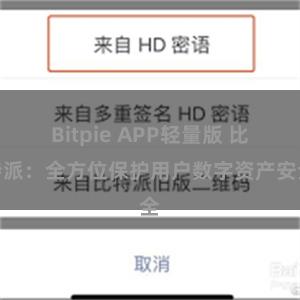 Bitpie APP轻量版 比特派：全方位保护用户数字资产安全