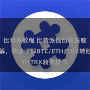 比特派教程 比特派钱包转账教程详解，快速了解BTC/ETH/TRX转账操作