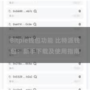 Bitpie钱包功能 比特派钱包：新手下载及使用指南