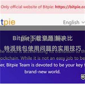 Bitpie下载资源 解决比特派钱包使用问题的实用技巧