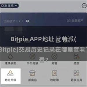 Bitpie APP地址 比特派(Bitpie)交易历史记录在哪里查看？